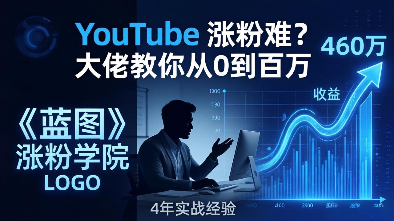 YouTube 涨粉难?《蓝图涨粉学院》:4 年赚 460 万的大佬教策略,从0到百万有路径!-智云网创 - 网创副业项目资源站