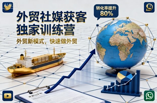 外贸社媒获客独家训练营,外贸新模式,快速做外贸(更新26年3月)-智云网创 - 网创副业项目资源站