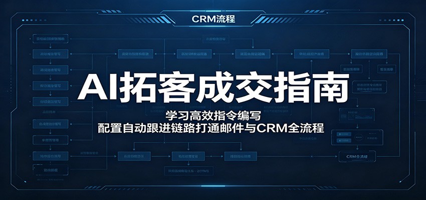 AI拓客成交指南:学习高效指令编写,配置自动跟进链路打通邮件与CRM全流程-智云网创 - 网创副业项目资源站