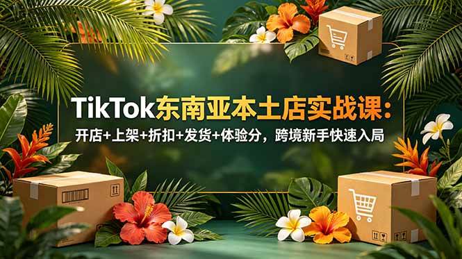 （18984期）TikTok东南亚本土店实战课：开店+上架+折扣+发货+体验分，跨境新手快速入局-智云网创 - 网创副业项目资源站