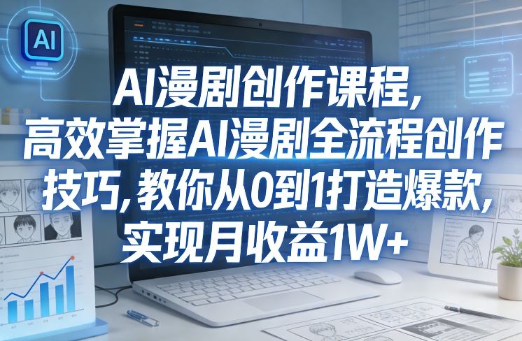 某社群AI漫剧创作课程,高效掌握AI漫剧全流程创作技巧,教你从0到1打造爆款,实现月收益1W+-智云网创 - 网创副业项目资源站