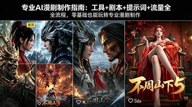 专业AI漫剧制作指南：工具+剧本+提示词+流量全流程，零基础也能玩转专业漫剧制作-智云网创 - 网创副业项目资源站