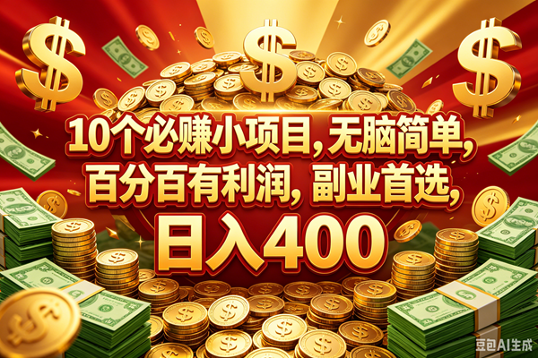 (18793期)10个必赚的小项目,百分百赚元子,无脑简单,副业首选,日入400+-智云网创 - 网创副业项目资源站