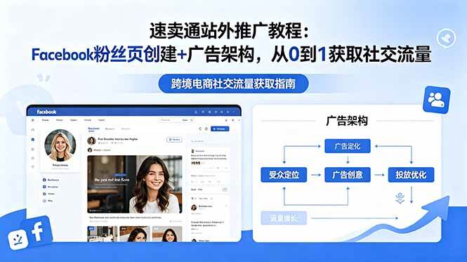 (18888期)速卖通站外推广教程:Facebook粉丝页创建+广告架构,从0到1获取社交流量-智云网创 - 网创副业项目资源站