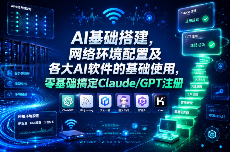 AI基础搭建,网络环境配置及各大AI软件的基础使用,零基础搞定Claude/GPT注册-智云网创 - 网创副业项目资源站