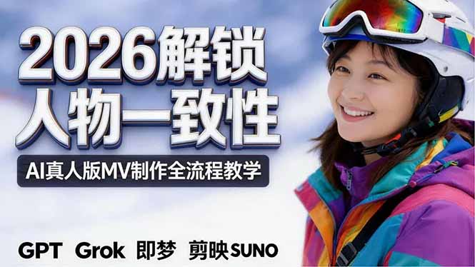 2026独创解锁人物一致性:AI真人版MV制作,不讲空话,不拼概念,全流程实操-智云网创 - 网创副业项目资源站