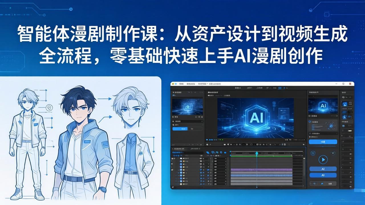 智能体漫剧制作课:从资产设计到视频生成全流程,零基础快速上手AI漫剧创作-智云网创 - 网创副业项目资源站