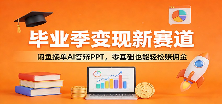 毕业季变现新赛道:闲鱼接单AI答辩PPT,零基础也能轻松赚佣金-智云网创 - 网创副业项目资源站