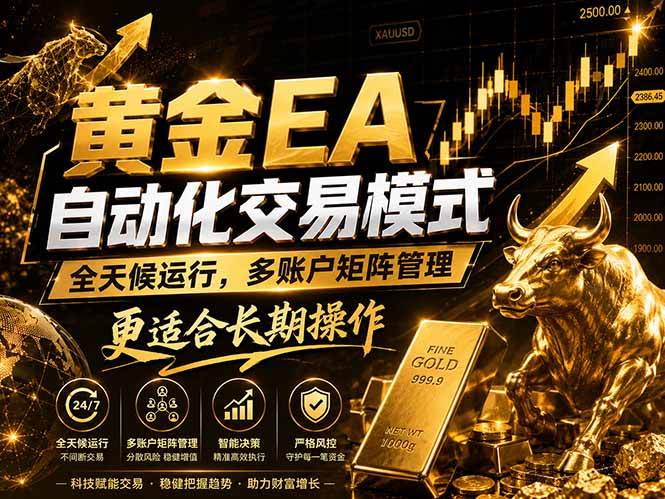 (18509期)黄金EA量化:多窗口矩阵稳定运行,系统自动执行,收益空间持续放大-智云网创 - 网创副业项目资源站
