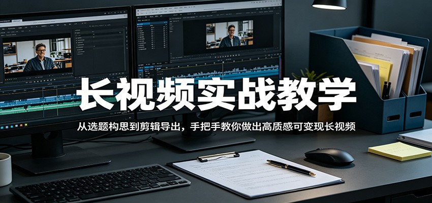 长视频实战教学，从选题构思到剪辑导出，手把手教你做出高质感可变现长视频-智云网创 - 网创副业项目资源站