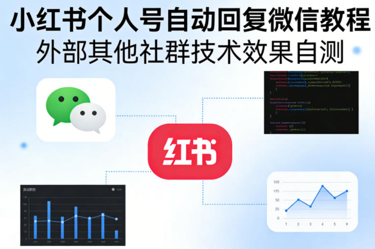 小红书个人号自动回复微信教程,外部其他社群技术,效果自测-智云网创 - 网创副业项目资源站