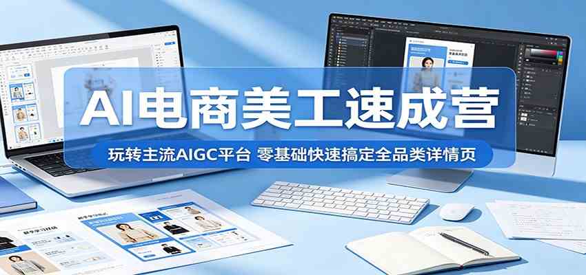 AI电商美工速成营：玩转主流AIGC平台，零基础快速搞定全品类详情页-智云网创 - 网创副业项目资源站
