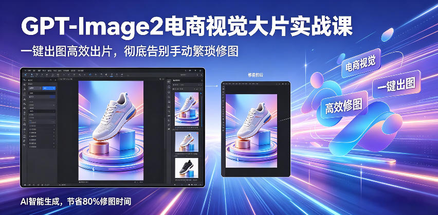 GPT-Image2电商视觉大片实战课，一键出图高效出片，彻底告别手动繁琐修图-智云网创 - 网创副业项目资源站