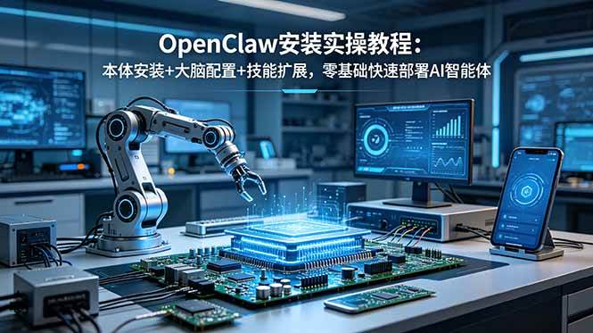 （18982期）OpenClaw安装实操教程：本体安装+大脑配置+技能扩展，零基础快速部署AI智能体-智云网创 - 网创副业项目资源站