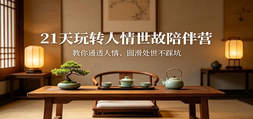 21天玩转人情世故陪伴营：教你通透人情、圆滑处世不踩坑-智云网创 - 网创副业项目资源站