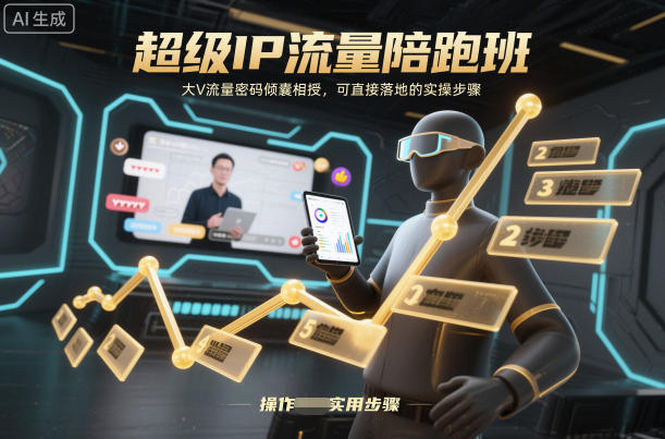 超级IP流量陪跑班，大V流量密码倾囊相授，可直接落地的实操步骤-智云网创 - 网创副业项目资源站