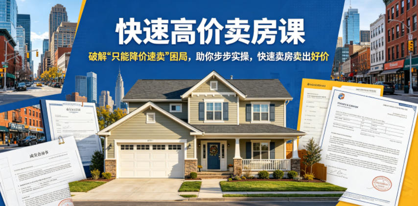 快速高价卖房课,破解“只能降价速卖”困局,助你步步实操,快速卖房卖出好价(更新2026)-智云网创 - 网创副业项目资源站