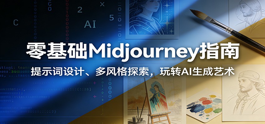 零基础Midjourney指南：提示词设计、多风格探索，玩转AI生成艺术-智云网创 - 网创副业项目资源站