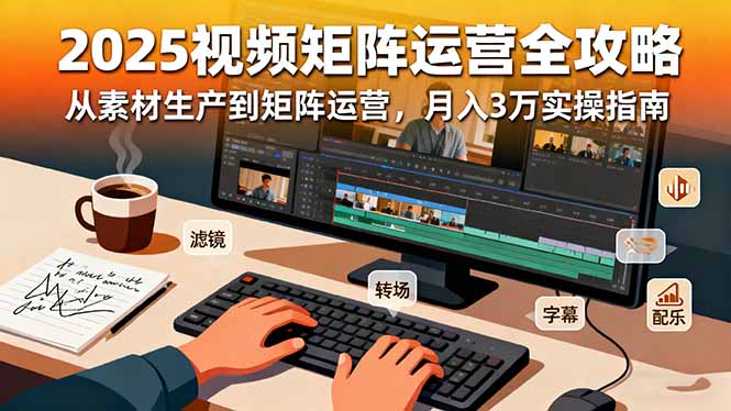 2025短视频矩阵运营全攻略:从素材生产到矩阵运营,月入3万实操指南-智云网创 - 网创副业项目资源站
