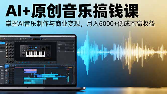 AI+原创音乐搞钱课:掌握AI音乐制作与商业变现,月入6000+低成本高收益-智云网创 - 网创副业项目资源站