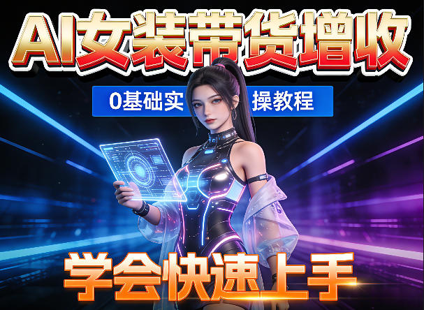 AI女装图文带货增收，零成本免费工具助力，轻松学会快速上手-智云网创 - 网创副业项目资源站