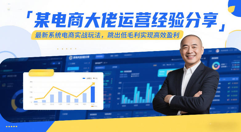 某电商大佬运营经验分享,最新系统电商实战玩法,跳出低毛利实现高效盈利(更新)