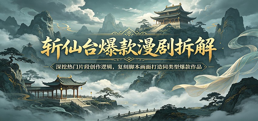 斩仙台爆款漫剧拆解:深挖热门片段创作逻辑,复刻脚本画面打造同类型爆款作品-智云网创 - 网创副业项目资源站