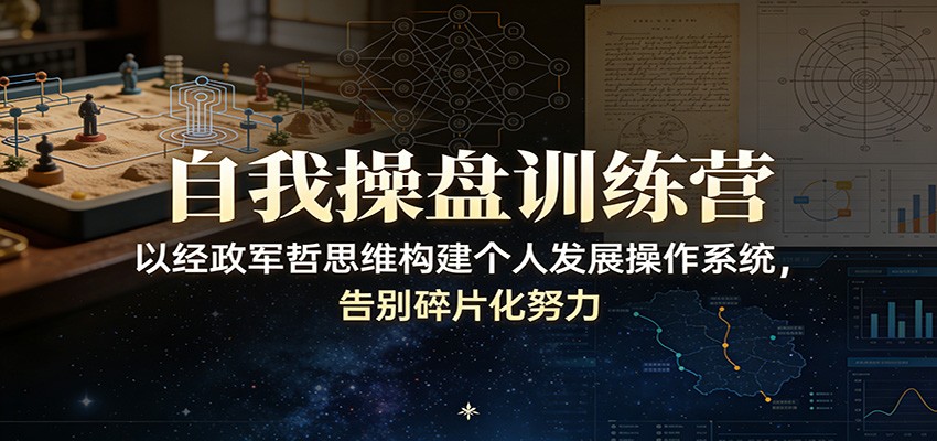 自我操盘训练营:以经政军哲思维构建个人发展操作系统,告别碎片化努力-智云网创 - 网创副业项目资源站