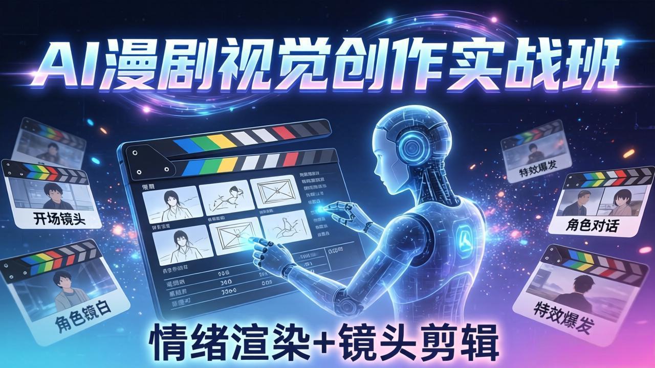 AI漫剧视觉导演思维实战班，从脚本到成片全掌握，分镜设计情绪渲染一站学会-智云网创 - 网创副业项目资源站