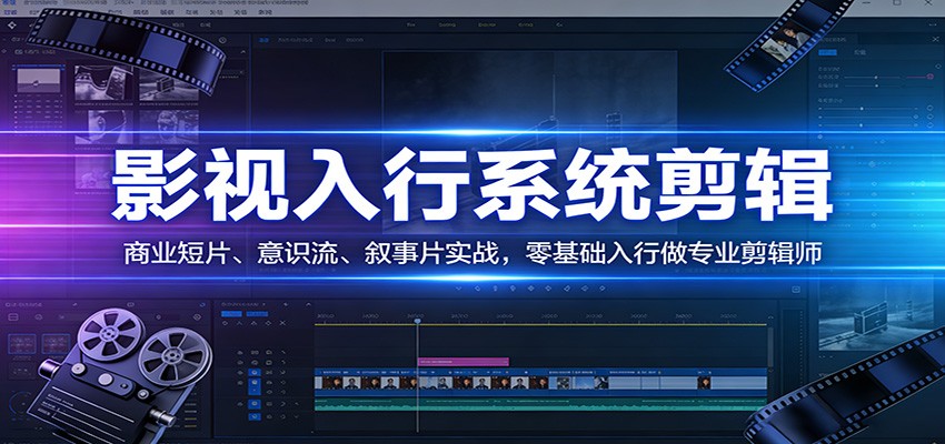 影视系统剪辑,商业短片、意识流、叙事片实战,零基础入行做专业剪辑师-智云网创 - 网创副业项目资源站