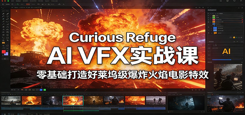 Curious Refuge AI VFX实战课，零基础打造好莱坞级爆炸火焰电影特效-智云网创 - 网创副业项目资源站