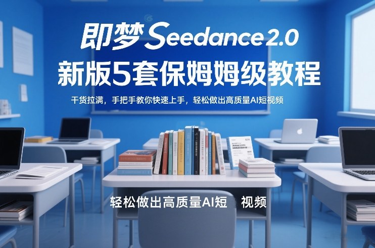 即梦Seedance2.0新版5套保姆级教程，干货拉满，手把手教你快速上手，轻松做出高质量AI短视频-智云网创 - 网创副业项目资源站