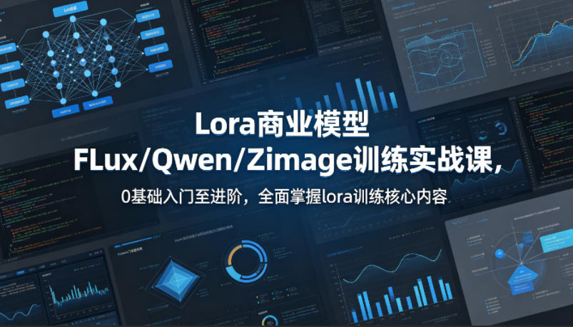 系统性学习Lora商业模型FLux／Qwen／Zimage训练实战课，0基础入门至进阶，全面掌握lora训练核心内容-智云网创 - 网创副业项目资源站
