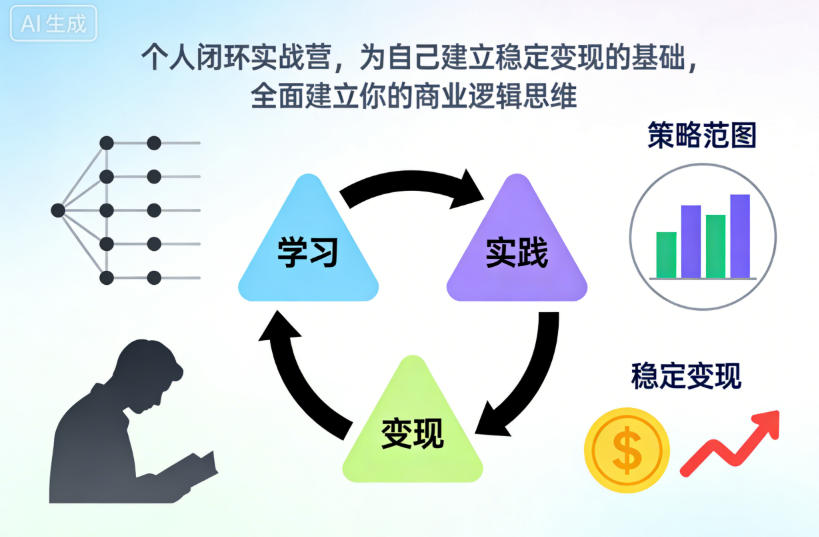 个人闭环实战营，为自己建立稳定变现的基础，全面建立你的商业逻辑思维-智云网创 - 网创副业项目资源站