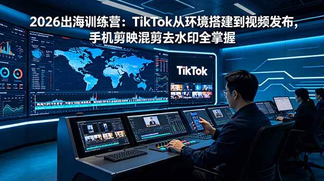 (18875期)2026出海训练营:TikTok从环境搭建到视频发布,手机剪映混剪去水印全掌握-智云网创 - 网创副业项目资源站