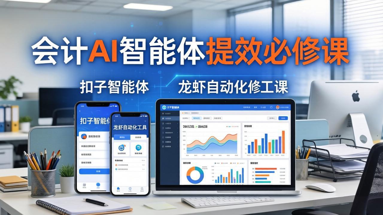 财务会计AI智能体提效必修课：扣子智能体+龙虾自动化+报表分析，一站式提升财务工作效率-智云网创 - 网创副业项目资源站