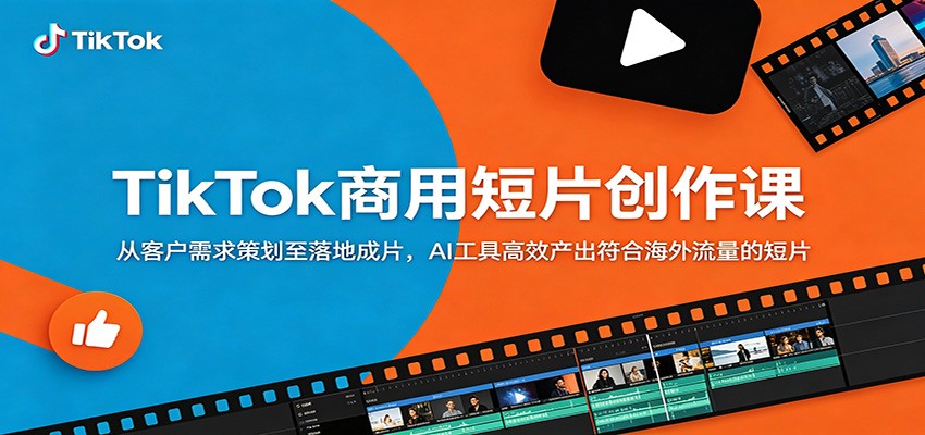 TikTok商用短片创作课：从客户需求策划至落地成片，AI工具高效产出符合海外流量的短片-智云网创 - 网创副业项目资源站