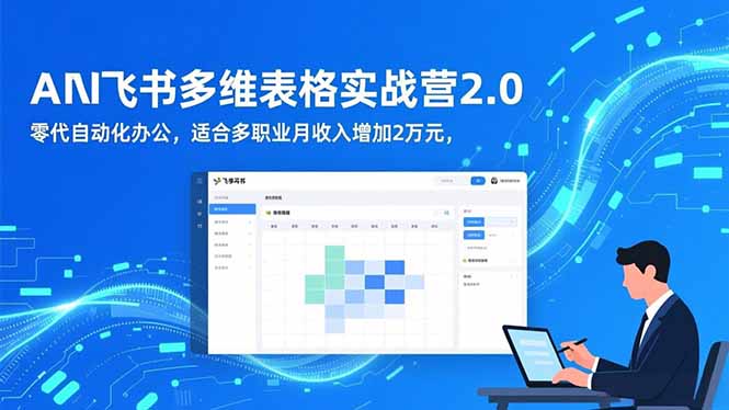 AI+飞书多维表格实战营2.0：零代码自动化办公，适合多职业月收入增加2万元-智云网创 - 网创副业项目资源站