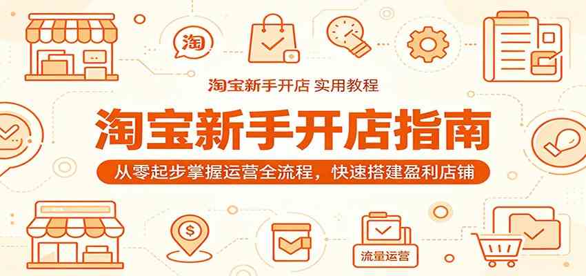 淘宝新手开店指南:从零起步掌握运营全流程,快速搭建盈利店铺-智云网创 - 网创副业项目资源站