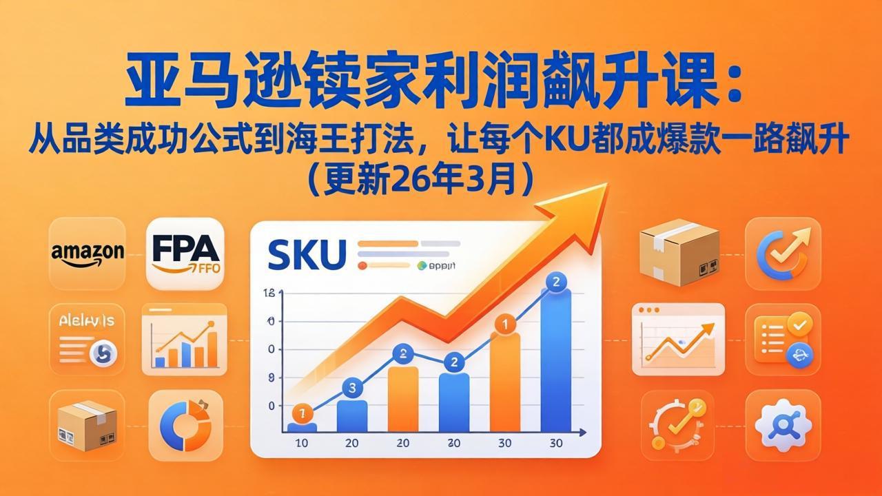 亚马逊卖家利润飙升课:从品类成功公式到海王打法,让每个SKU都成爆款一路飙升(更新26年3月-智云网创 - 网创副业项目资源站