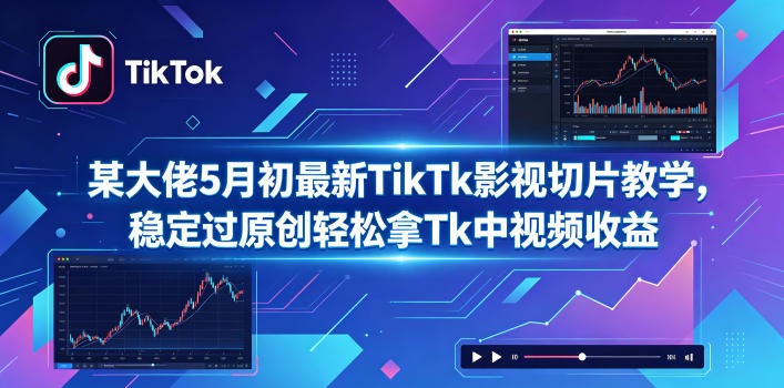 某大佬5月初最新TikTk影视切片教学,稳定过原创轻松拿Tk中视频收益-智云网创 - 网创副业项目资源站