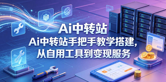 Ai中转站手把手教学搭建,从自用工具到变现服务-智云网创 - 网创副业项目资源站