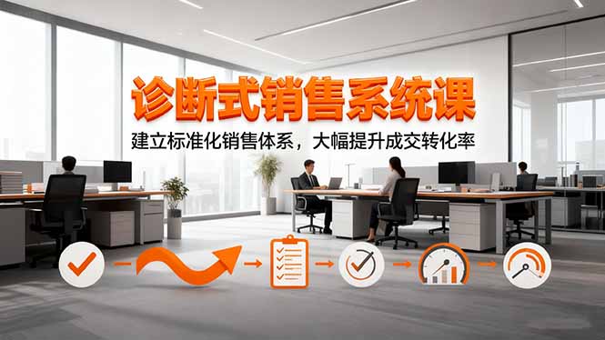 诊断式销售系统课,建立标准化销售体系,大幅提升成交转化率-智云网创 - 网创副业项目资源站