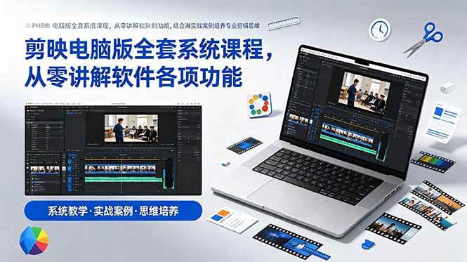 （18926期）剪映电脑版全套系统课程，从零讲解软件各项功能，结合海量实战案例培养专业剪辑思维-智云网创 - 网创副业项目资源站