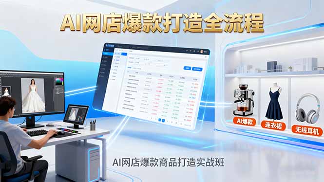 AI网店爆款商品打造实战班:AI技术实现商品图智能处理,快速搭建AI网店-智云网创 - 网创副业项目资源站