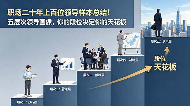 (18900期)付费文章:职场二十年上百位领导样本总结!五层次领导画像,你的段位决定你的天花板-智云网创 - 网创副业项目资源站
