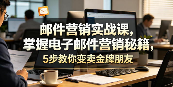 邮件营销实战课，掌握电子邮件营销秘籍，5步教你变卖金牌朋友【原创双语字幕】-智云网创 - 网创副业项目资源站