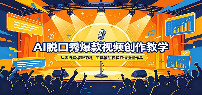 AI脱口秀爆款视频创作教学:从零拆解爆款逻辑,工具辅助轻松打造流量作品-智云网创 - 网创副业项目资源站