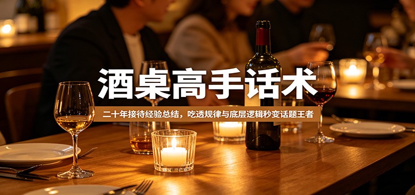 酒桌高手话术：二十年接待经验总结，吃透规律与底层逻辑秒变话题王者-智云网创 - 网创副业项目资源站