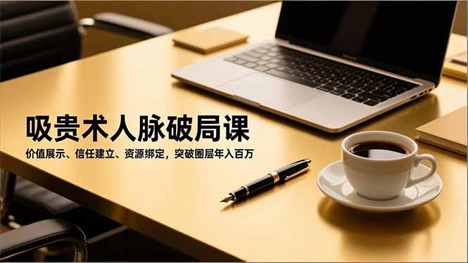 吸贵术人脉破局课，价值展示、信任建立、资源绑定，突破圈层年入百万-智云网创 - 网创副业项目资源站